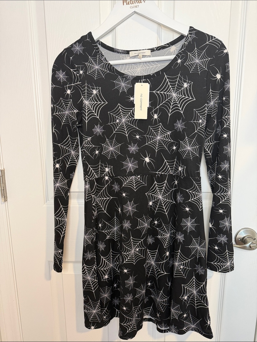 Black Spider Web Pattern Dress